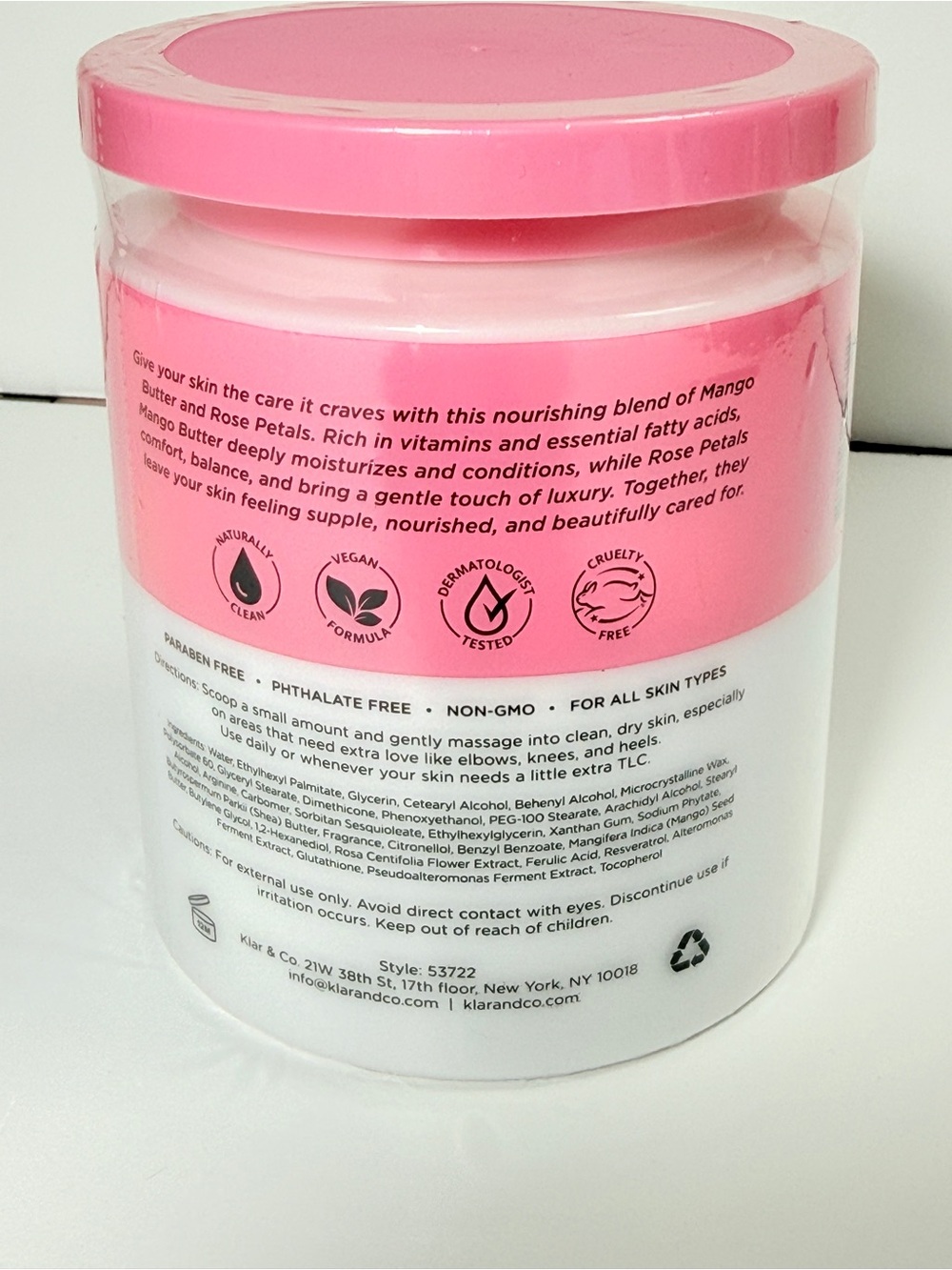 Botibae Reviving & Softening Body Butter - Pink (Rose Petals & Mango Butter) - Picture 3 of 3
